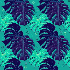 Monstera Pattern_-_Neon