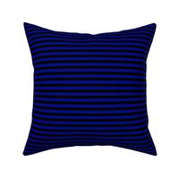 Navy Blue Bengal Stripe Pattern Horizontal in Black