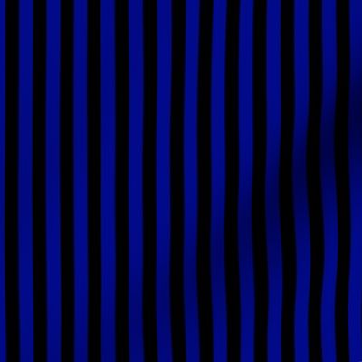 Navy Blue Bengal Stripe Pattern Vertical in Black