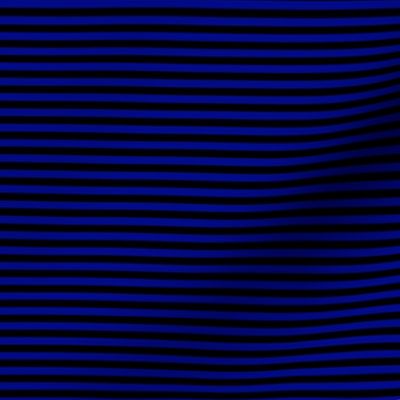 Small Navy Blue Bengal Stripe Pattern Horizontal in Black
