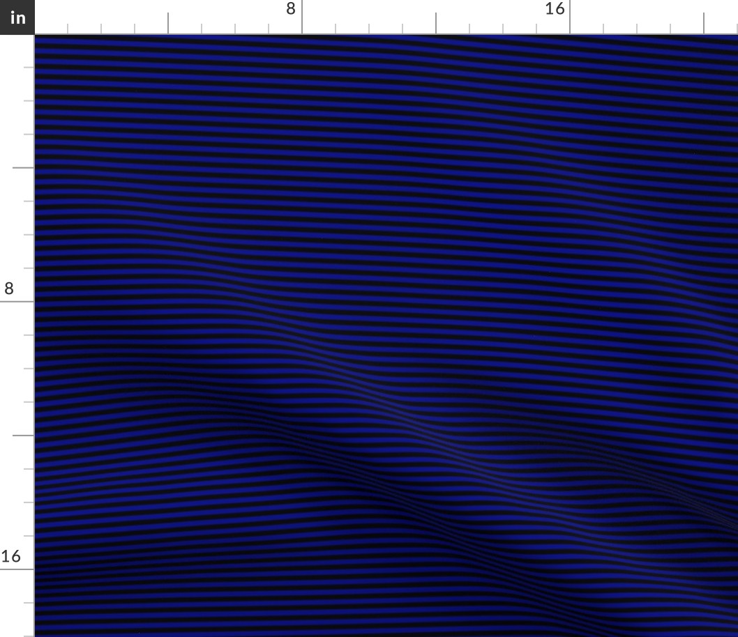 Small Navy Blue Bengal Stripe Pattern Horizontal in Black