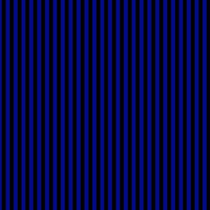 Small Navy Blue Bengal Stripe Pattern Vertical in Black