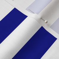 Large Navy Blue Awning Stripe Pattern Horizontal in White