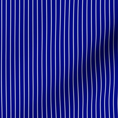 Small Navy Blue Pin Stripe Pattern Vertical in White