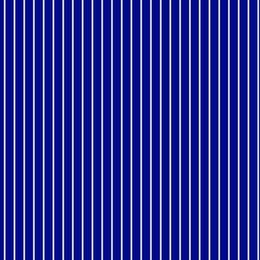 Small Navy Blue Pin Stripe Pattern Vertical in White
