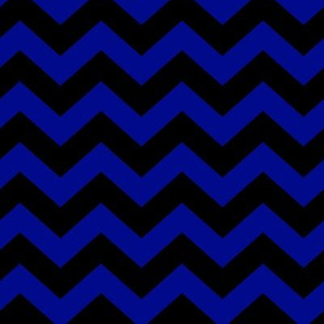 Chevron Pattern - Navy Blue and Black