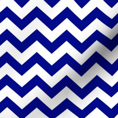 Chevron Pattern - Navy Blue and White