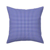 Small Gingham Pattern - Navy Blue and White