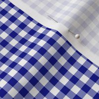 Small Gingham Pattern - Navy Blue and White