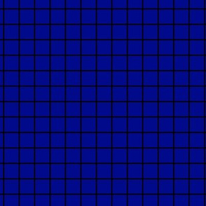 Grid Pattern - Navy Blue and Black