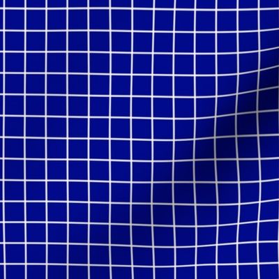 Grid Pattern - Navy Blue and White