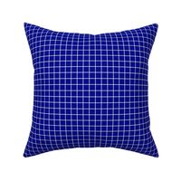 Grid Pattern - Navy Blue and White