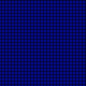 Small Grid Pattern - Navy Blue and Black