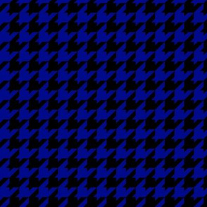 Houndstooth Pattern - Navy Blue and Black