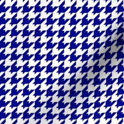 Houndstooth Pattern - Navy Blue and White