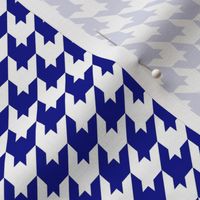 Houndstooth Pattern - Navy Blue and White