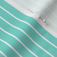 Turquoise Pin Stripe Pattern Vertical in White