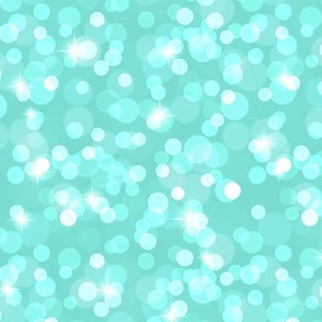 Sparkly Bokeh Pattern - Turquoise Color