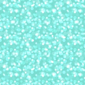 Small Sparkly Bokeh Pattern - Turquoise Color