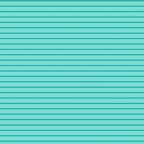 Small Turquoise Pin Stripe Pattern Horizontal in Deep Turquoise
