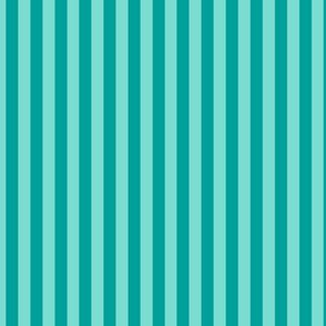 Turquoise Bengal Stripe Pattern Vertical in Deep Turquoise