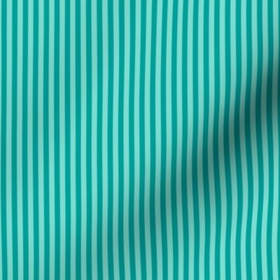 Small Turquoise Bengal Stripe Pattern Vertical in Deep Turquoise