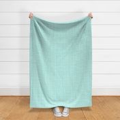 Gingham Pattern - Turquoise and White