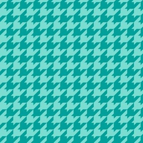 Houndstooth Pattern - Turquoise and Deep Turquoise