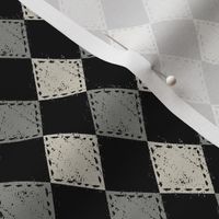 Checkered Diamond Gray on Black 