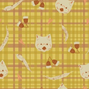 Wombat on plaid (large)