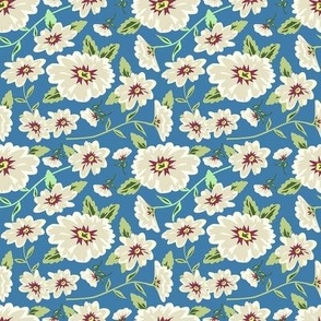 Floral Beauty Bright Blue Small 4