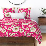 Floral Beauty Flowers Hot Pink Extra Large 24