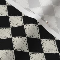 Checkered Diamond Black and Ivory 