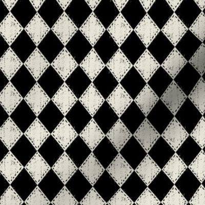 Checkered Diamond Black and Ivory 