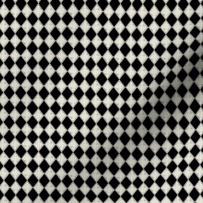 Mini Checkered Diamond Black and Ivory 