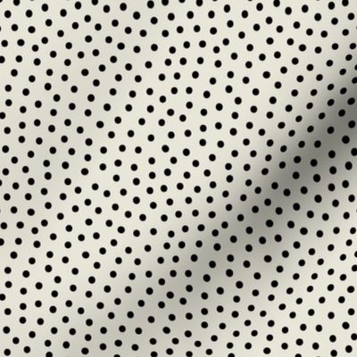 Black Confetti Dots on Ivory 