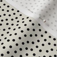 Black Confetti Dots on Ivory 