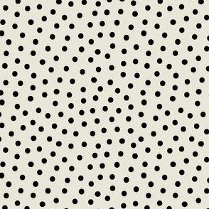 Black Confetti Dots on Ivory 