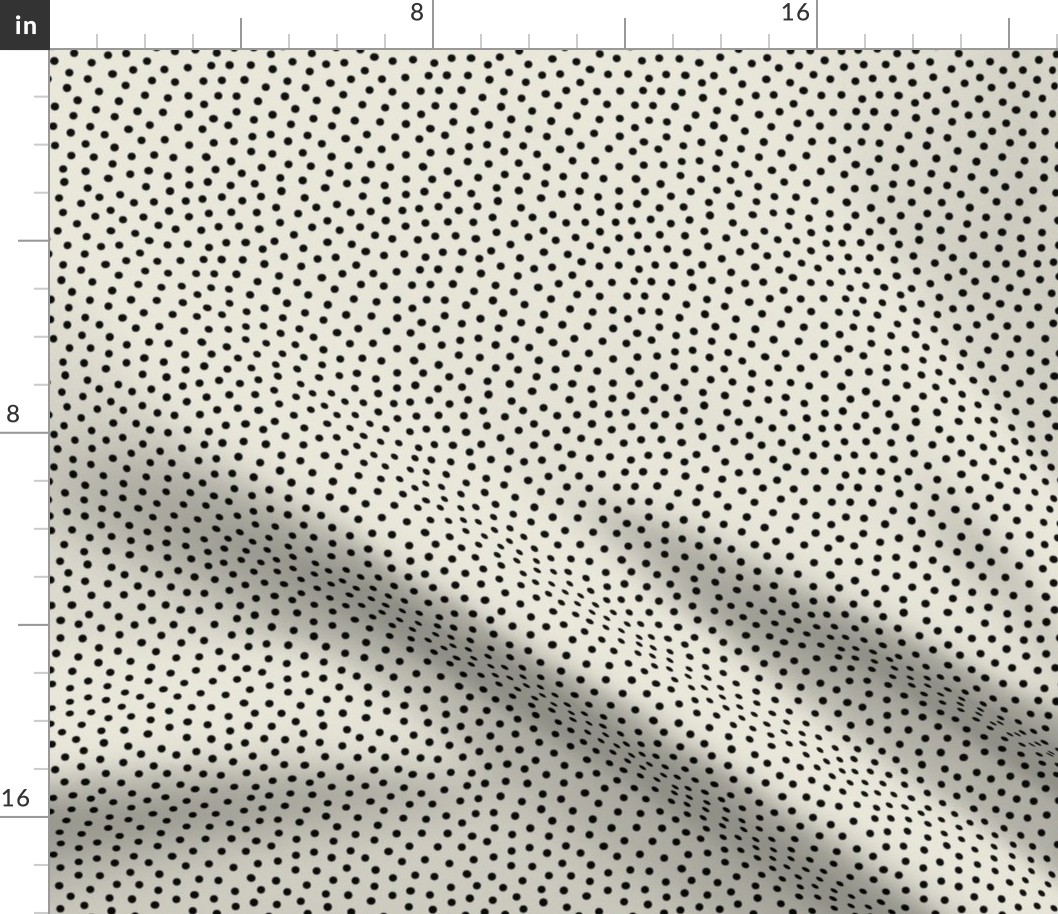 Black Confetti Dots on Ivory 