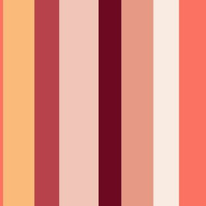 Sea Shell Co-ordinate Stripe medium uneven peach