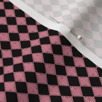 Mini Checkered Diamond Pink and Black