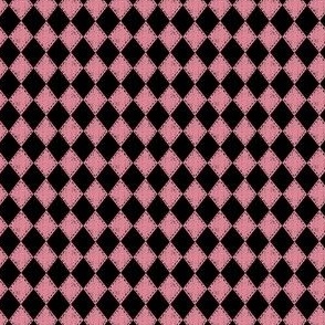 Mini Checkered Diamond Pink and Black