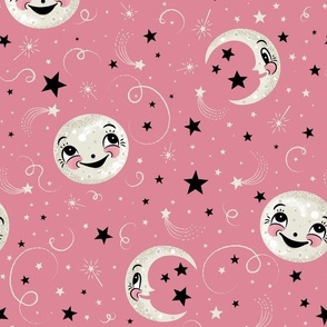 Luna Loves Stars Above on Pink Large