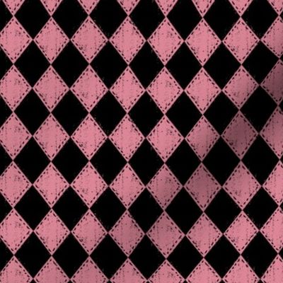 Checkered Diamond Pink and Black