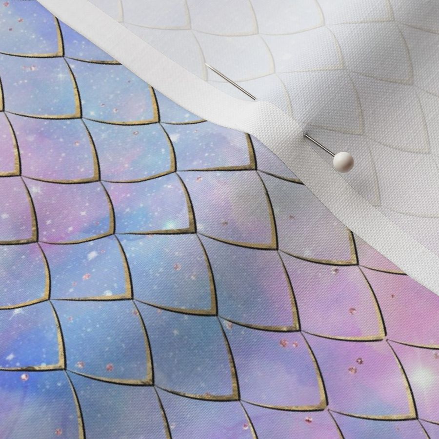 Painted Cotton Candy Galaxy Scales 4- blue, purple, pink, yellow