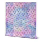 Painted Cotton Candy Galaxy Scales 4- blue, purple, pink, yellow