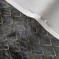 Fluffy Fur Scales! - Black, grey, and gold