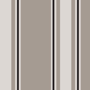 Large taupe Beige stripe Large