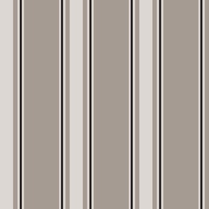 Large taupe Beige stripe Small