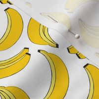 geometric bananas on white